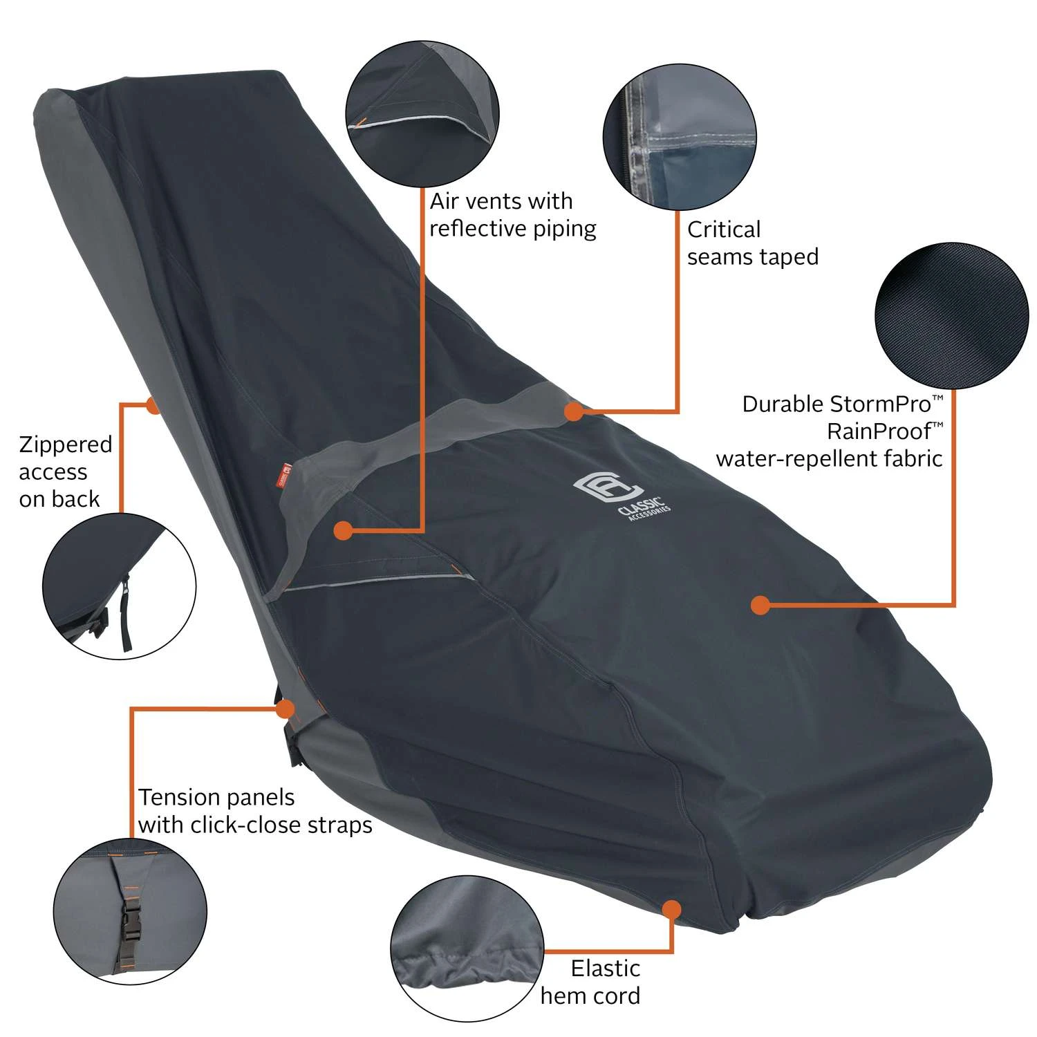 Classic Accessories StormPro Lawn Mower Cover 1 Pk 6 Classic Accessories StormPro Lawn Mower Cover 1 Pk - Image 4