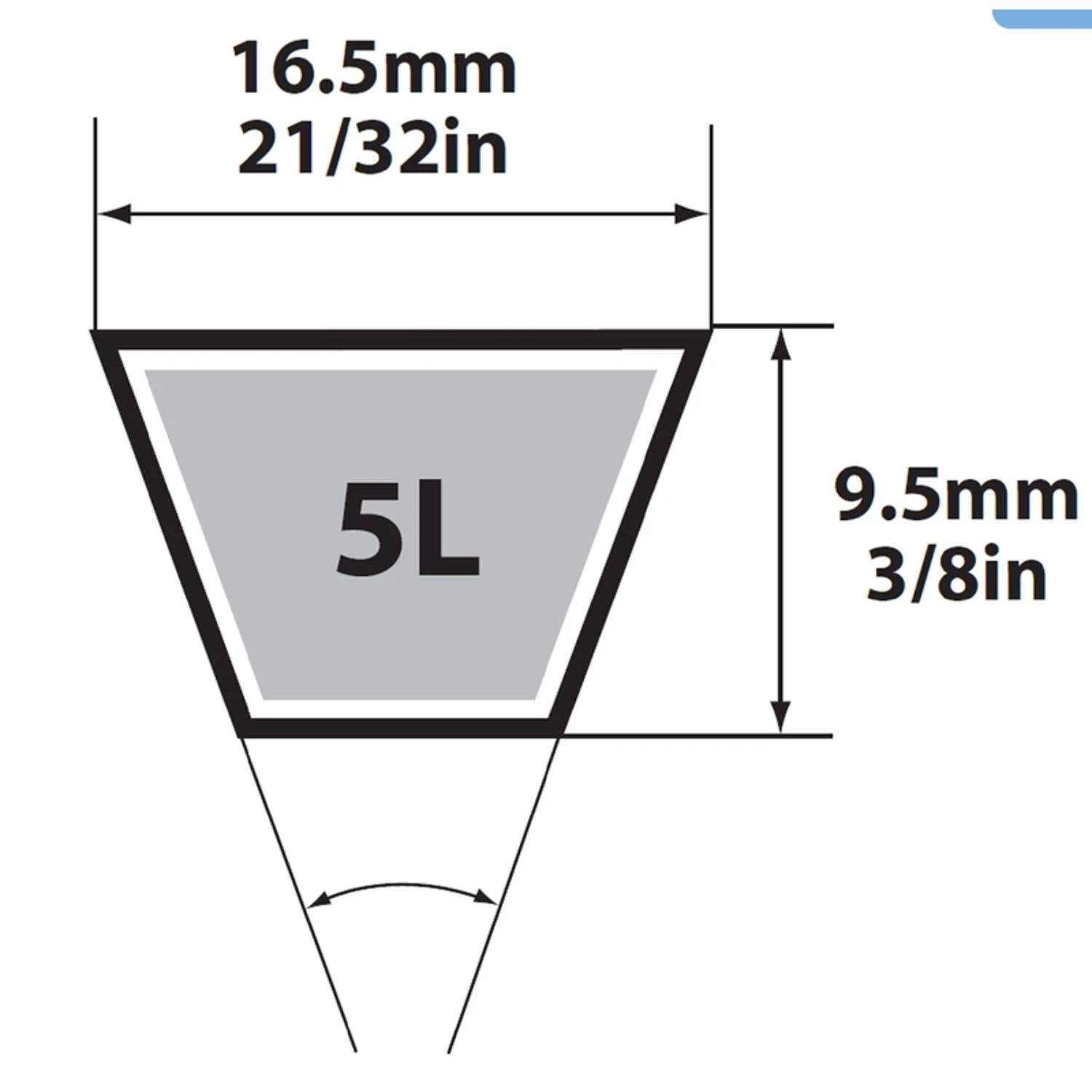 Mitsuboshi FHP 5L520 Standard General Utility V-Belt 0.63 In. W X 52 In. L For Fractional Horsepower 8 Mitsuboshi FHP 5L520 Standard General Utility V-Belt 0.63 In. W X 52 In. L For Fractional Horsepower - Image 6