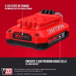 Craftsman V20 CMCBL700D1 90 Mph 340 CFM Battery Handheld Blower Kit (Battery & Charger) 17 Craftsman V20 CMCBL700D1 90 Mph 340 CFM Battery Handheld Blower Kit (Battery & Charger) -Power Lawn Equipment be50929f ddf7 4a2c 996d f442aadcf92b
