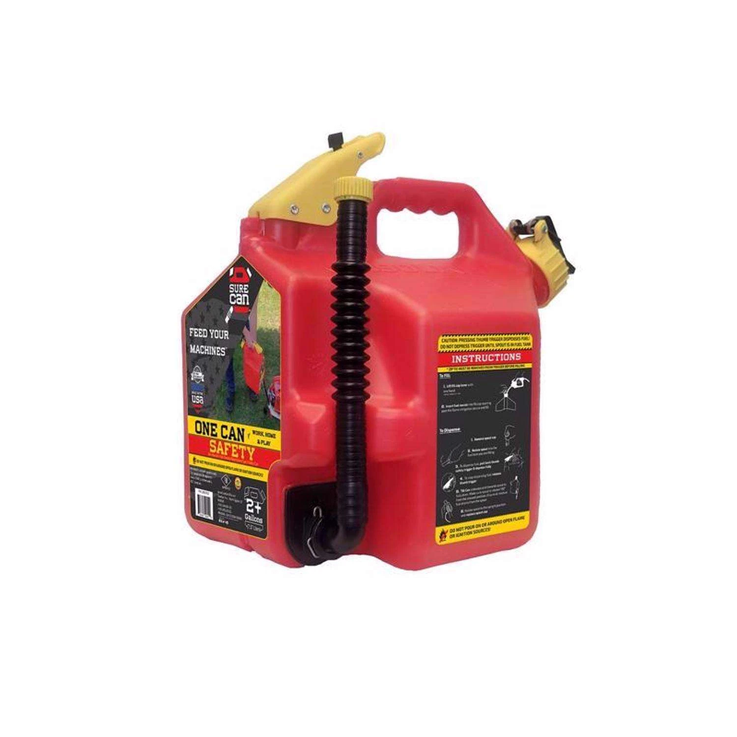 SureCan Plastic Safety Gas Can 2.2 Gal 3 SureCan Plastic Safety Gas Can 2.2 Gal