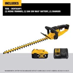 DeWalt 20V MAX DCHT820P1 22 In. 20 V Battery Hedge Trimmer Kit (Battery & Charger) 14 DeWalt 20V MAX DCHT820P1 22 In. 20 V Battery Hedge Trimmer Kit (Battery & Charger) -Power Lawn Equipment c0b2f7b3 2ef3 4d5b b1c9 2f955a8489a3