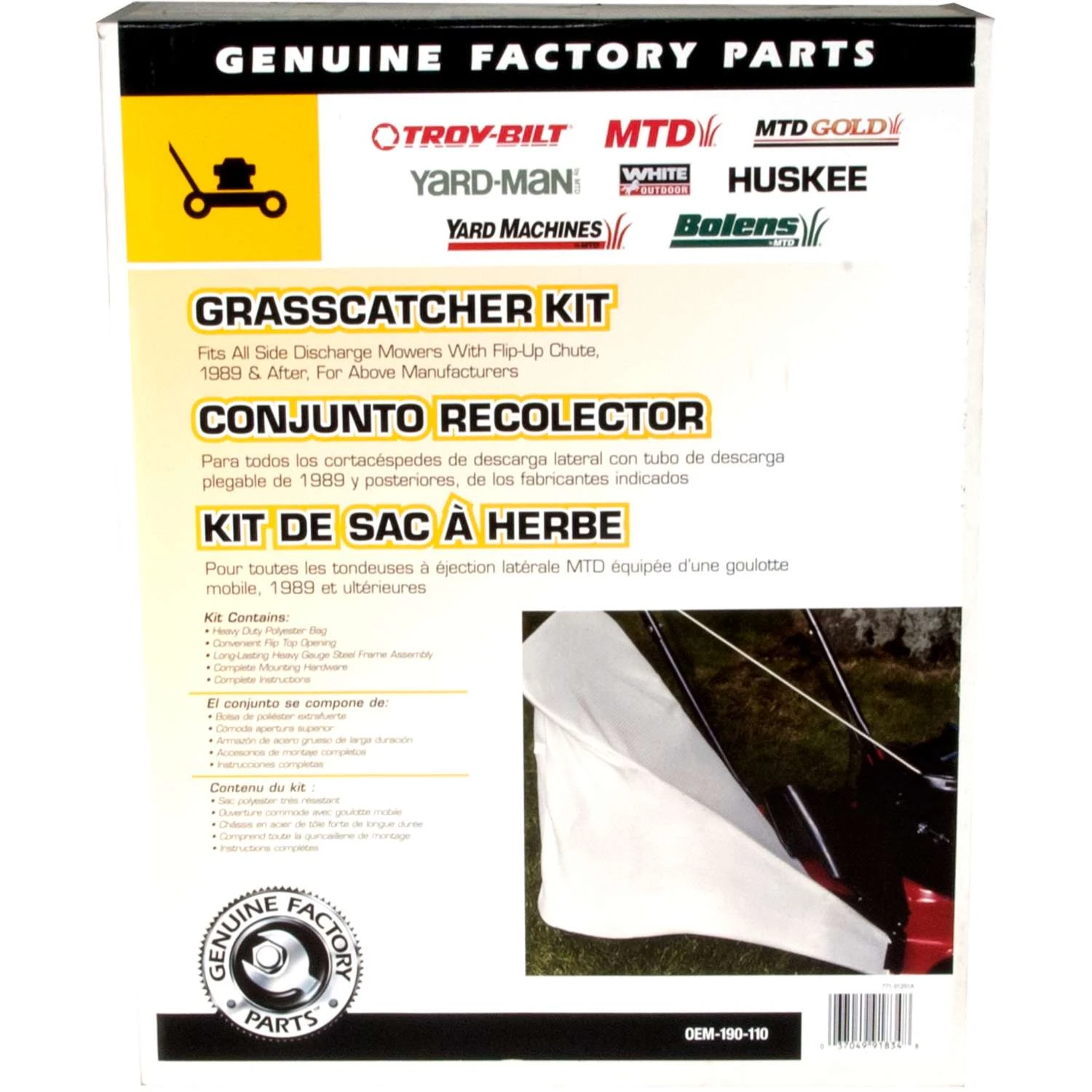 MTD Genuine Parts Grassbag Grass Catcher Kit 21 In. 3 MTD Genuine Parts Grassbag Grass Catcher Kit 21 In.