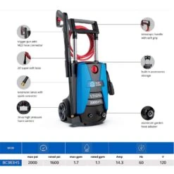 AR Blue Clean BC383HSS OEM Branded 2150 Psi Electric 1.6 Gpm Pressure Washer 15 AR Blue Clean BC383HSS OEM Branded 2150 Psi Electric 1.6 Gpm Pressure Washer -Power Lawn Equipment c863bb5f a480 456f 975d 9e227f04e1bb
