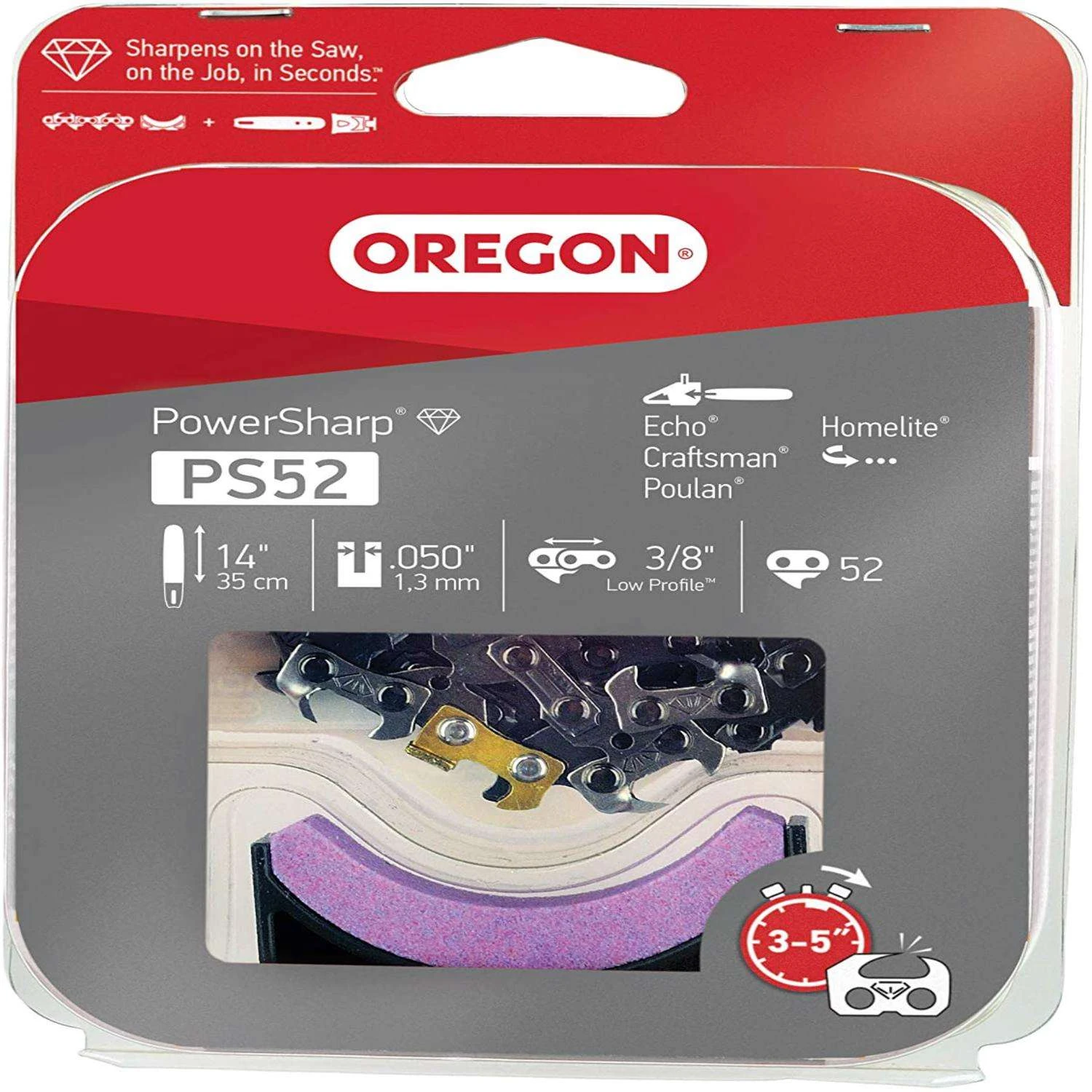 Oregon PowerSharp PS52 14 In. Chain And Stone 52 Links 3 Oregon PowerSharp PS52 14 In. Chain And Stone 52 Links
