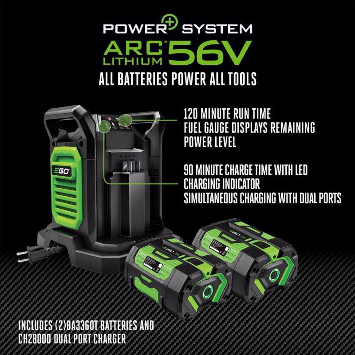 EGO Commercial LBPX8004-2 190 Mph 800 CFM 56 V Battery Backpack Leaf Blower Kit (Battery & Charger) W/ (2) 6AH BATTERIES 11 EGO Commercial LBPX8004-2 190 Mph 800 CFM 56 V Battery Backpack Leaf Blower Kit (Battery & Charger) W/ (2) 6AH BATTERIES - Image 9