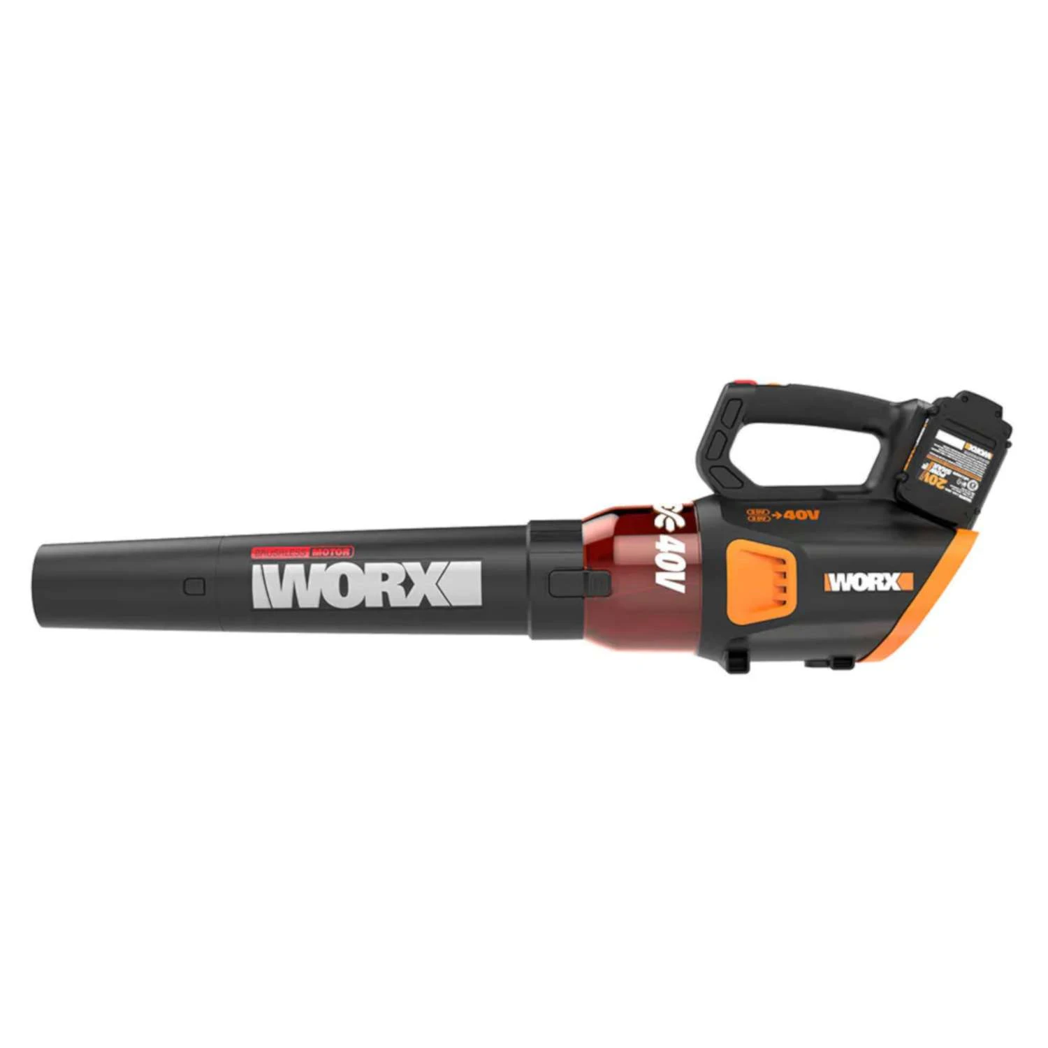 Worx 95 Mph 470 CFM 40 V Battery Handheld Leaf Blower Kit (Battery & Charger) 4 Worx 95 Mph 470 CFM 40 V Battery Handheld Leaf Blower Kit (Battery & Charger) - Image 2