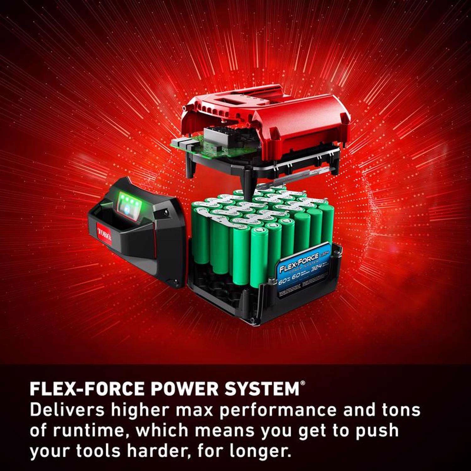Toro Flex Force 51841 24 In. 60 V Battery Hedge Trimmer Kit (Battery & Charger) 4 Toro Flex Force 51841 24 In. 60 V Battery Hedge Trimmer Kit (Battery & Charger) - Image 2