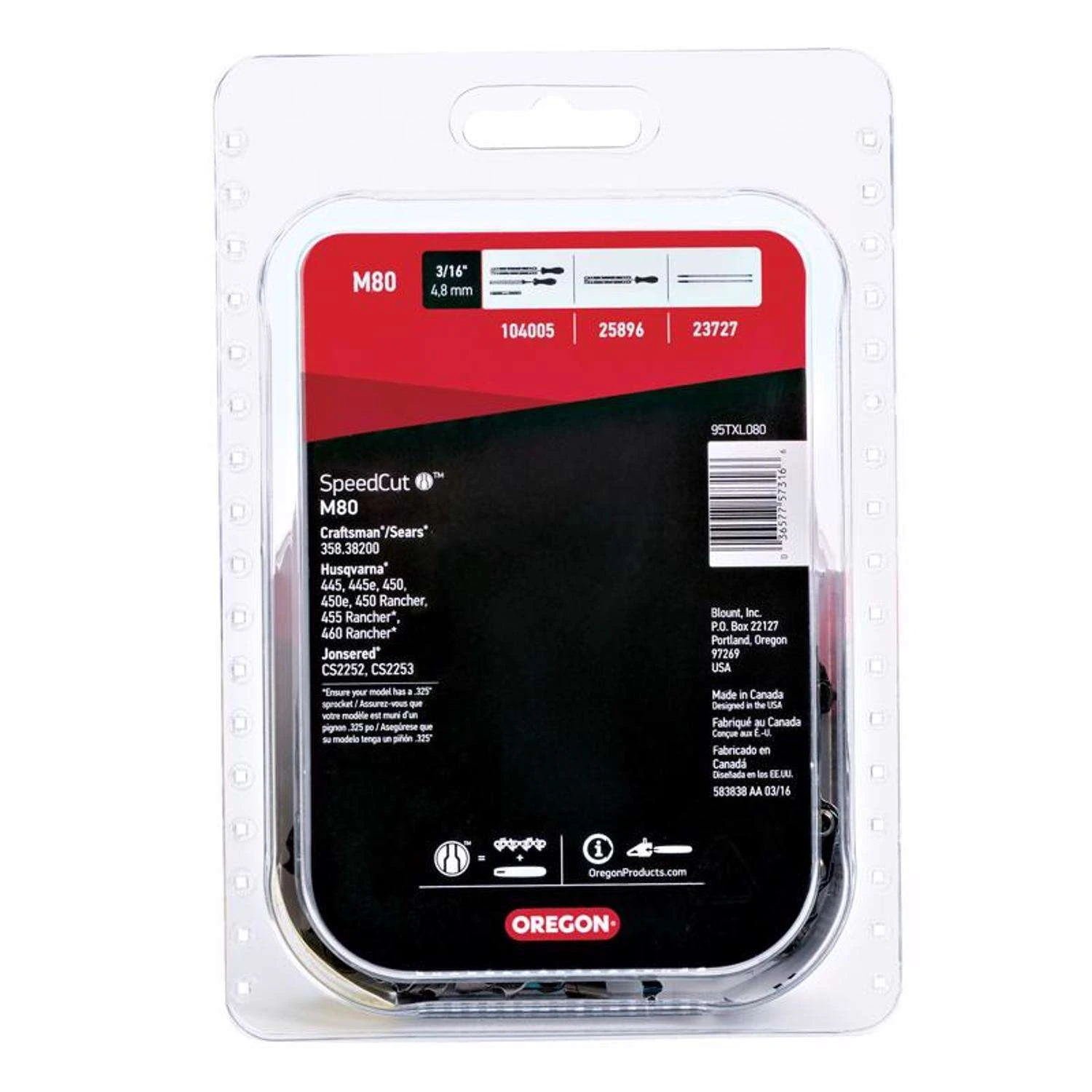 Oregon SpeedCut M80 20 In. Chainsaw Chain 80 Links 6 Oregon SpeedCut M80 20 In. Chainsaw Chain 80 Links - Image 4