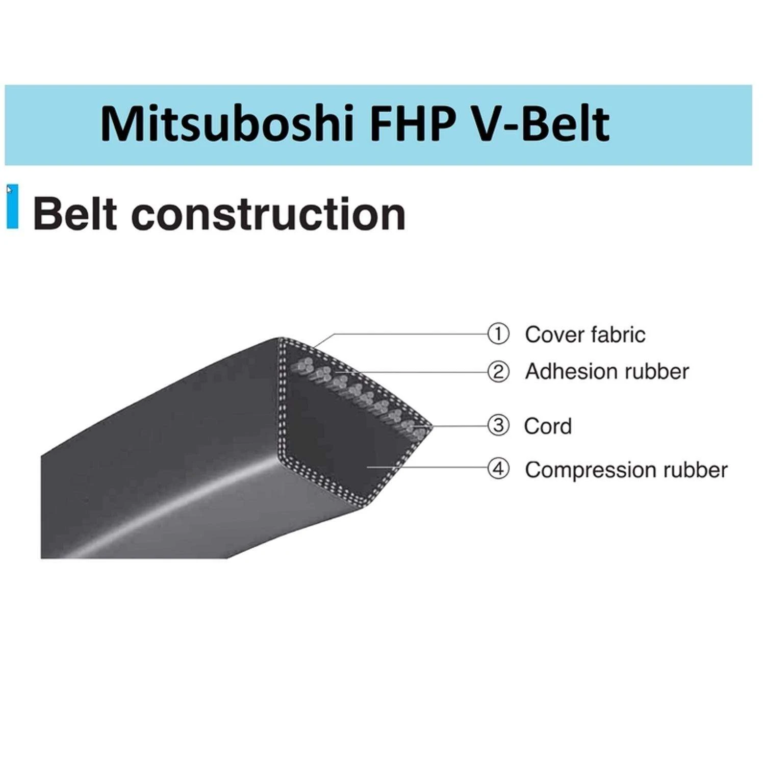 Mitsuboshi FHP 5L680 Standard General Utility V-Belt 0.63 In. W X 68 In. L For Fractional Horsepower 5 Mitsuboshi FHP 5L680 Standard General Utility V-Belt 0.63 In. W X 68 In. L For Fractional Horsepower - Image 3