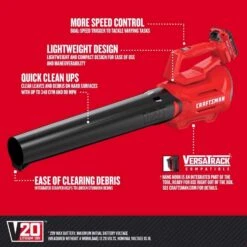 Craftsman V20 CMCBL700D1 90 Mph 340 CFM Battery Handheld Blower Kit (Battery & Charger) 13 Craftsman V20 CMCBL700D1 90 Mph 340 CFM Battery Handheld Blower Kit (Battery & Charger) -Power Lawn Equipment daa5c695 c6fe 498c be40 01d0bd2f0ebc