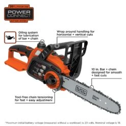 Black & Decker Black+Decker MAX 10 In. 20 V Battery Chainsaw Kit (Battery & Charger) 13 Black & Decker Black+Decker MAX 10 In. 20 V Battery Chainsaw Kit (Battery & Charger) -Power Lawn Equipment dcc7c2a8 6fab 49a5 af8c 45ae2be97f51