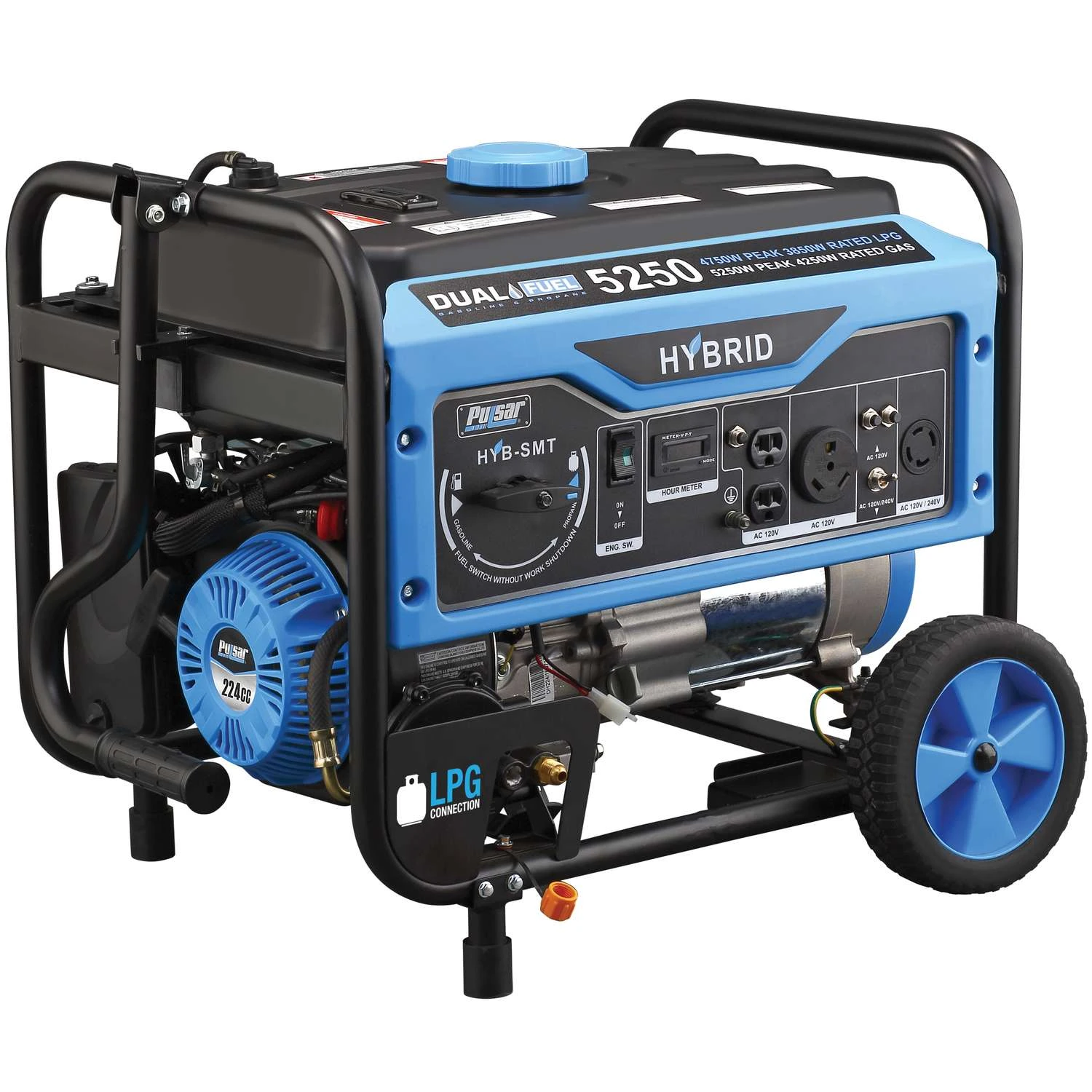Pulsar 4250 W 120/240 V Gasoline Or Propane Portable Generator 6 Pulsar 4250 W 120/240 V Gasoline Or Propane Portable Generator - Image 4