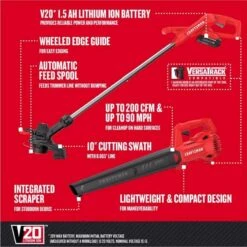 Craftsman V20 CMCK279C2 10 In. Battery Blower/Trimmer Kit (Battery & Charger) 15 Craftsman V20 CMCK279C2 10 In. Battery Blower/Trimmer Kit (Battery & Charger) -Power Lawn Equipment e05c9c32 9c88 4400 ada1 9b857fb9af53