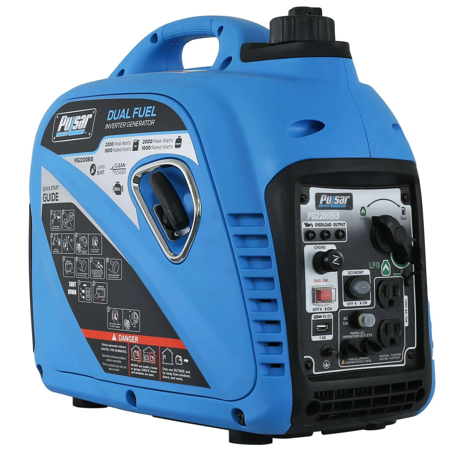 Pulsar 2200 W 120 V Gasoline Or Propane Inverter Generator 3 Pulsar 2200 W 120 V Gasoline Or Propane Inverter Generator