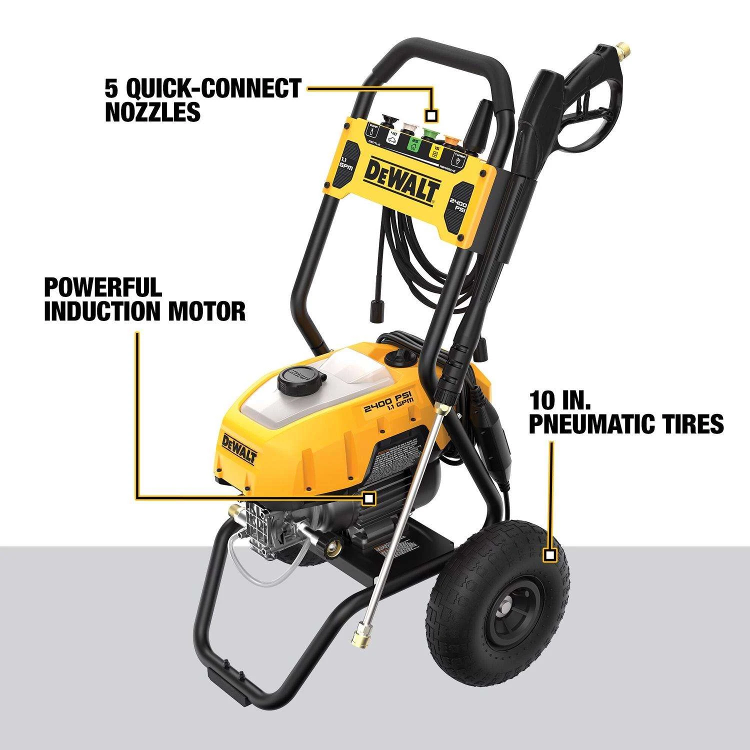 DeWalt DWPW2400 OEM Branded 2400 Psi Electric 1.1 Gpm Pressure Washer 4 DeWalt DWPW2400 OEM Branded 2400 Psi Electric 1.1 Gpm Pressure Washer - Image 2