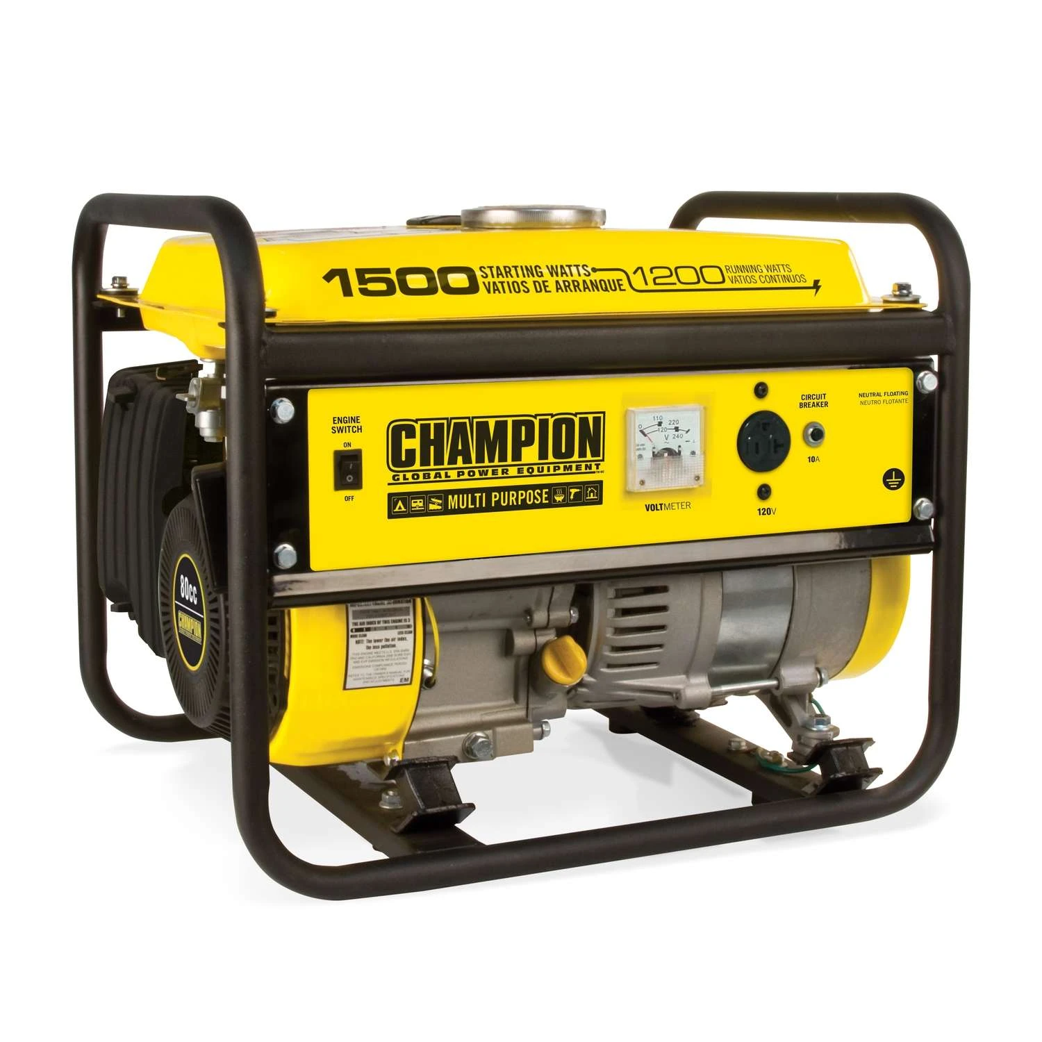 Champion 1200 W 120 V Gasoline Portable Generator 3 Champion 1200 W 120 V Gasoline Portable Generator