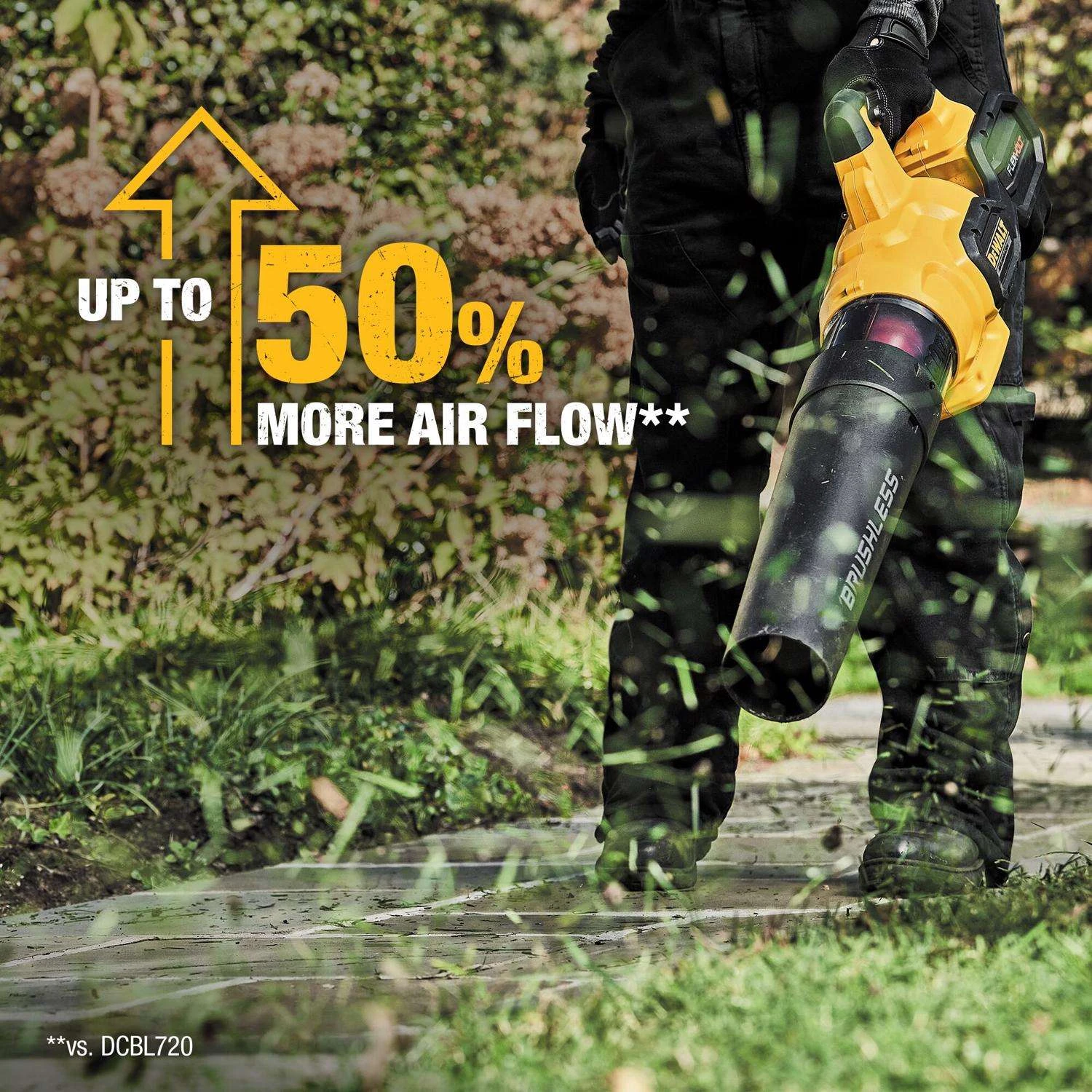 DeWalt Flexvolt 125 Mph 600 CFM 60 V Battery Handheld Leaf Blower Kit (Battery & Charger) 6 DeWalt Flexvolt 125 Mph 600 CFM 60 V Battery Handheld Leaf Blower Kit (Battery & Charger) - Image 4