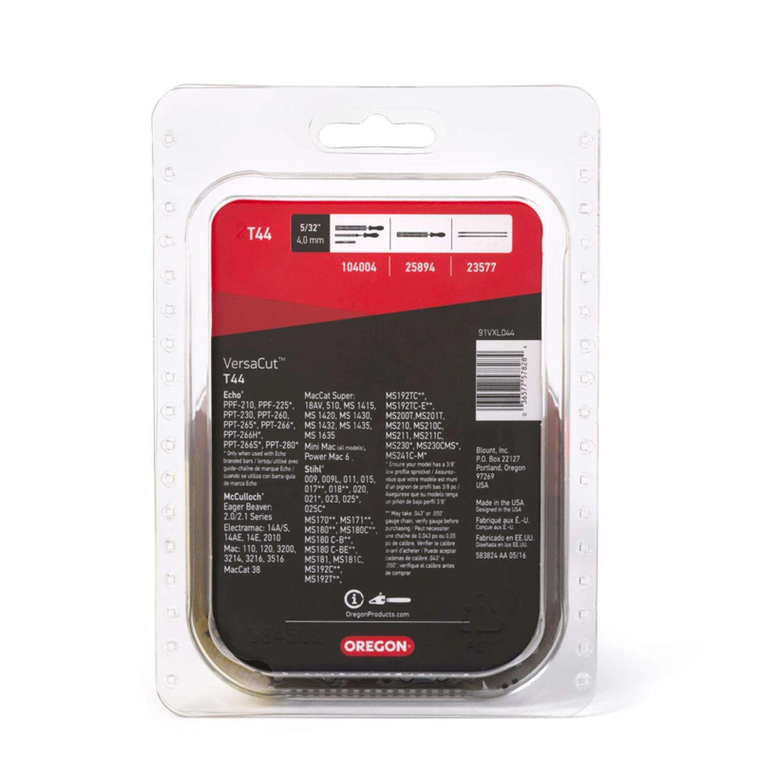 Oregon VersaCut T44 12 In. Chainsaw Chain 44 Links 3 Oregon VersaCut T44 12 In. Chainsaw Chain 44 Links